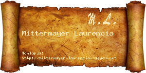 Mittermayer Laurencia névjegykártya